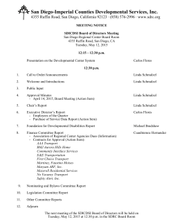 SDICDSI Board Meeting Agendas & Approved Minutes
