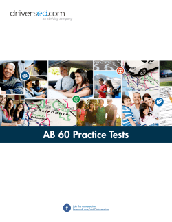 AB 60 Practice Tests