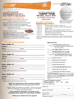 2015 Golf Tournament & Dinner Registration Form.indd