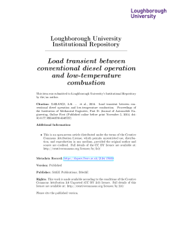 Load transient between conventional diesel operation and low