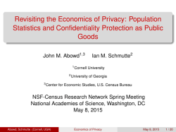 Revisiting the Economics of Privacy: Population Statistics and