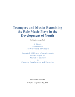 Teenagers and Music: Examining the Role Music Plays in the