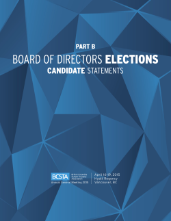 BOARD OF DIRECTORS ELECTIONS