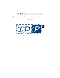 The IDP framework reference manual - DTAI