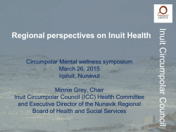 Minnie Grey, Chair, Inuit Circumpolar Council (ICC)