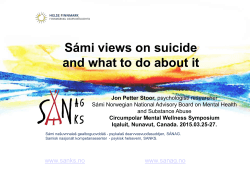 SÃ¡mi views on suicide and what to do about it