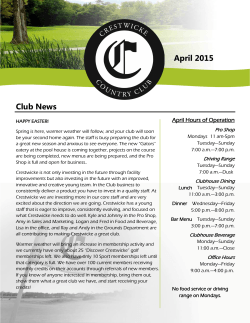 April 2015 Club News