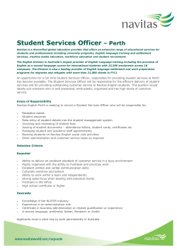 Student Services Officer â Perth
