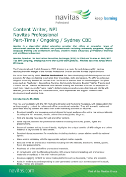 Content Writer, NPI (Part