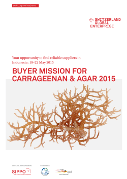 buyer mission for carrageenan & agar 2015