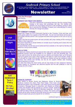 School Newsletter - Issue 7 (18th March)