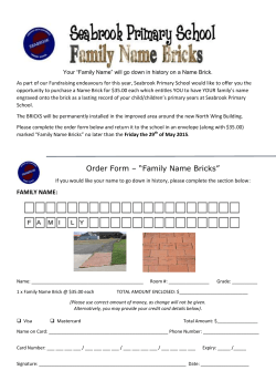 Order Form â âFamily Name Bricksâ