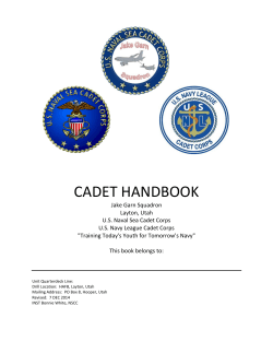 JGS cadet handbook - Sea Cadets â Jake Garn Squadron