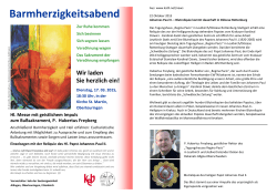 Info-Flyer Barmherzigkeitsabend Ãsterliche BuÃzeit 2015