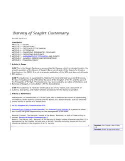 Seagirt Customary 2015 - The Barony of Seagirt