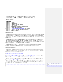 Seagirt Customary 2015 - The Barony of Seagirt