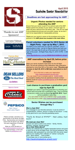 April 2015 Seaholm Senior Newsletter