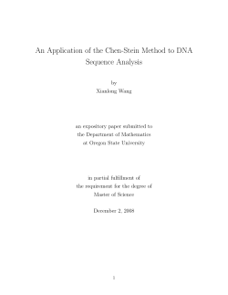 An Application of the Chen-Stein Method to DNA Sequence Analysis