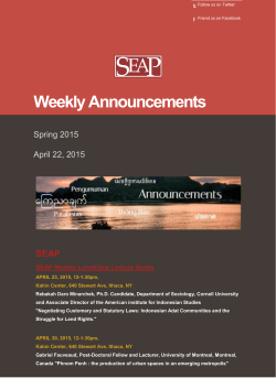 SEAP Weekly Newsletter - 04-22-15