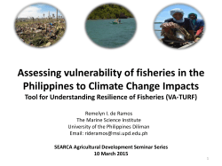 Assessing vulnerability of fisheries in the Philippines to
