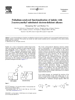 Palladium-catalyzed functionalization of indoles with 2