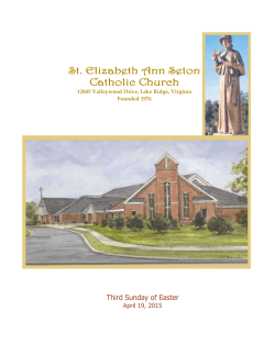 April 19, 2015 Bulletin - St. Elizabeth Ann Seton