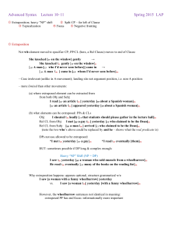 Advanced Syntax Lecture 10â11 Spring 2015 LAP