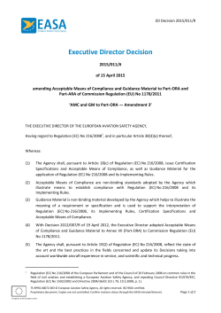 ED Decision 2015/011/R - EASA