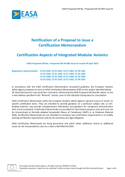 Proposed CM-AS-005 Issue 01 - EASA
