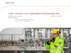 Cyber security in an organization-transcending way - EASEE-gas