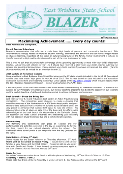 newsletter-2015-03-26 - East Brisbane State School