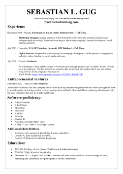 Resume PDF - Sebastiangug.com