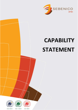 Combined Capability Statement