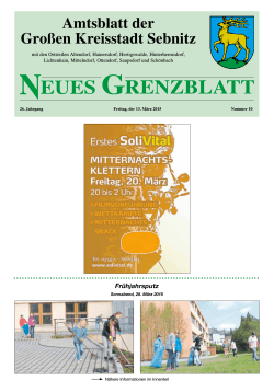 Neues Grenzblatt vom 13. MÃ¤rz 2015