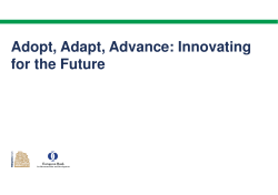 Adopt, Adapt, Advance: Innovating for the Future