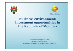 investment opportunities in the Republic of Moldova