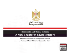 A New Chapter in Egypt`s History