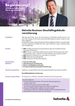 Helvetia Business GeschÃ¤ftsgebÃ¤udeversicherung