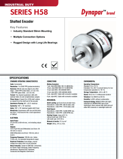 H58 - Shaft Encoder Products