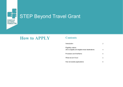 STEP Beyond Travel Grant
