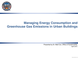 Managing Energy Consumption and Greenhouse Gas Emissions in