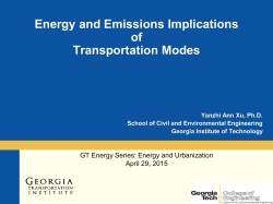 Energy and Emissions Implications of Transportation Modes â Ann Xu