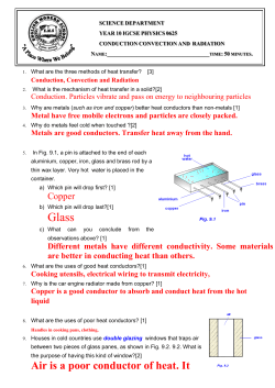 Solutions to Heat Transfer Worksheet 2