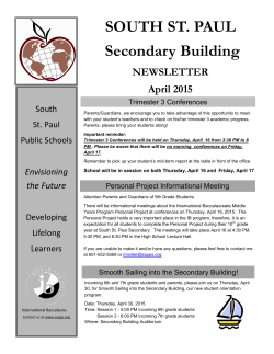 April - South St. Paul Secondary