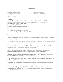 Link to Vitae - BYU Department of Economics