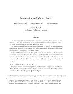 Information and Market Powerâ - University of Chicago Department