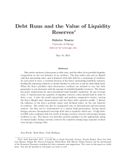 Debt Runs and the Value of Liquidity Reserves