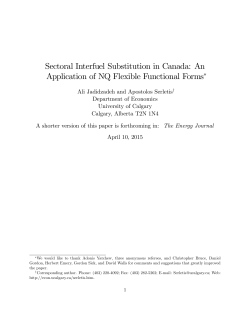 Sectoral Interfuel Substitution in Canada: An Application of NQ