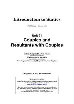 Couples and Resultants with Couples