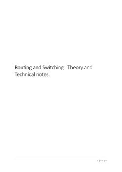 Routing and Switching: Theory and Technical notes.